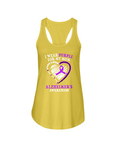 Alzheimer Awareness Daughter For Mom T-Shirt Ladies Flowy Tank