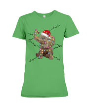 Load image into Gallery viewer, Elephant Color Light Christmas Gift Tee Ladies Tee