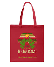 Load image into Gallery viewer, Christmas Nakatomi Corporation 1988 T-Shirt Basketweave Tote Bag