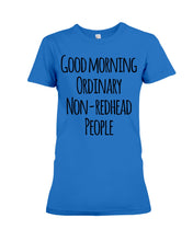 Load image into Gallery viewer, Redhead Good Morning White Mug Ladies Tee