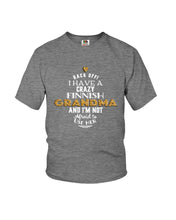Load image into Gallery viewer, Finnish Crazy Grandma Gift For Grandma Family Youth Tee