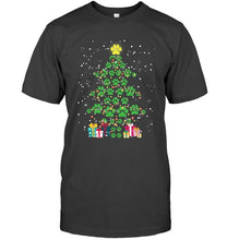 Load image into Gallery viewer, Cute Dog Paws Christmas Tree Shirt Guys Tee