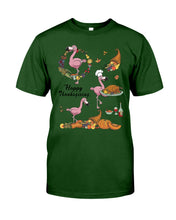 Load image into Gallery viewer, Flamingo Happy Thanksgiving Guys Tee