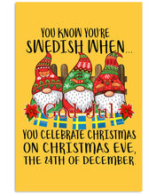 Load image into Gallery viewer, Swedish Christmas Gnome Cute Gift Tee Vertical Poster