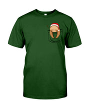 Load image into Gallery viewer, Pocket Slothmas Christmas Gift Funny T-Shirt Guys Tee