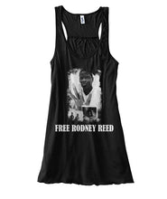 Load image into Gallery viewer, Free Rodney Reed Raise Your Voice 5 Ladies Flowy Tank