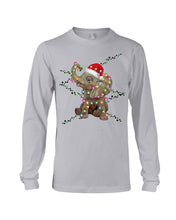 Load image into Gallery viewer, Elephant Color Light Christmas Gift Tee Unisex Long Sleeve