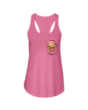 Load image into Gallery viewer, Pocket Slothmas Christmas Gift Funny T-Shirt Ladies Flowy Tank