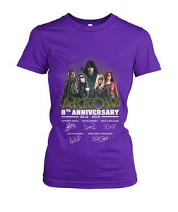 Arrow 8Th Anniversary Gift For Fans Black T-Shirt Ladies Tee