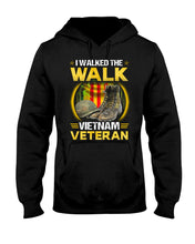 Load image into Gallery viewer, Walked The Walk Vietnam Veteran T-Shirt Hoodie
