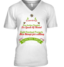 Load image into Gallery viewer, Christmas Tree Eleven Fabric Bundles T-Shirt Guys V-Neck