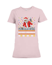 Load image into Gallery viewer, Merry Mixmas - Santa Claus Dj Funny Christmas Gift Ladies Tee