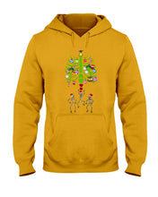 Load image into Gallery viewer, Merry Christmas Funny Dancing Skeleton Hoodie