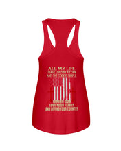 Load image into Gallery viewer, Lived By A Code Back Side T-Shirt Ladies Flowy Tank
