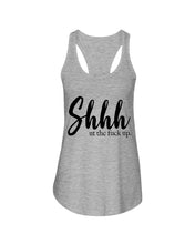 Load image into Gallery viewer, Shut The F Funny Quote T-Shirt Ladies Flowy Tank