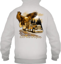 Load image into Gallery viewer, Riding With The Big Boys Nightlife City Black T-Shirt Hoodie
