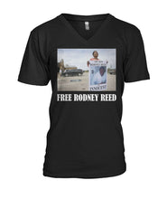 Load image into Gallery viewer, Free Rodney Reed Raise Your Voice 1 Guys V-Neck