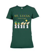 Load image into Gallery viewer, St Lucia Child Of Light God Jesus Christmas Gift Ladies Tee