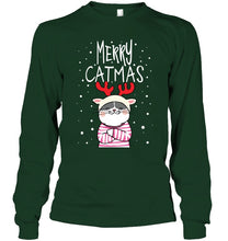 Load image into Gallery viewer, Funny Merry Catmas Christmas Gift Shirt Unisex Long Sleeve