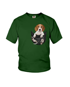 Beagle In The Pocket Funny T-Shirt Youth Tee