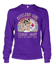 Load image into Gallery viewer, Steelers Girl Classy Sassy T-Shirt Unisex Long Sleeve