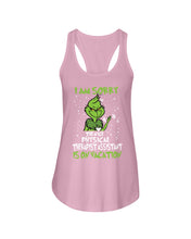 Load image into Gallery viewer, Funny Grinch Quote Physical Therapist On Vacation Christmas Tee Ladies Flowy Tank