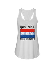 Load image into Gallery viewer, Dutch Man Builds Character Quote Trending Gift Ladies Flowy Tank