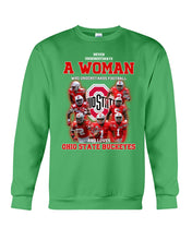 Load image into Gallery viewer, Woman Loves Ohio States Buckeyes American Football Ncaa 2019 T-Shirt Sweatshirt