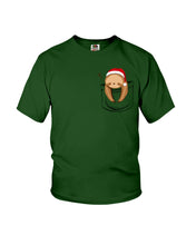 Load image into Gallery viewer, Pocket Slothmas Christmas Gift Funny T-Shirt Youth Tee