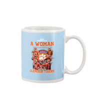 Load image into Gallery viewer, A Woman Loves Clemson Tigers Gift For Fans T-Shirt Mug