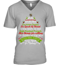 Load image into Gallery viewer, Christmas Tree Eleven Fabric Bundles T-Shirt Guys V-Neck