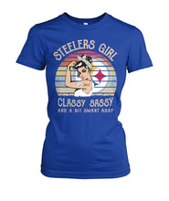 Load image into Gallery viewer, Steelers Girl Classy Sassy T-Shirt Ladies Tee