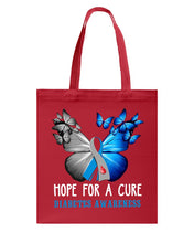 Load image into Gallery viewer, Hope For Cure Diabetes Awareness Basketweave Tote Bag