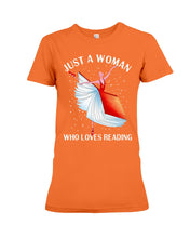 Load image into Gallery viewer, Just A Woman Loves Dancing And Reading Books Ladies Tee