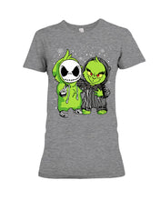 Load image into Gallery viewer, Cute Little Jack Skellington Grinch Best Friend Christmas Gift Shirt Ladies Tee