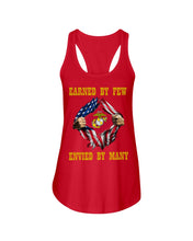 Load image into Gallery viewer, Earned By Few Envied By Many Black T-Shirt Ladies Flowy Tank