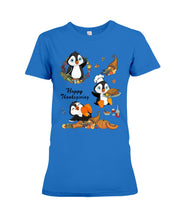 Load image into Gallery viewer, Penguin Happy Thanksgiving Gift For Kids Ladies Tee