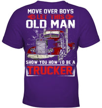 Load image into Gallery viewer, Old Trucker Move Over Boys Black T-Shirt Youth Tee