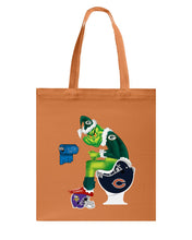 Load image into Gallery viewer, Grinch Green Bay Packers Funny Tee Basketweave Tote Bag