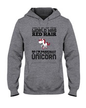 Load image into Gallery viewer, Redhead Unicorn Gift For Fans Funny T-Shirt Hoodie