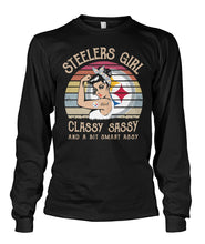 Load image into Gallery viewer, Steelers Girl Classy Sassy T-Shirt Unisex Long Sleeve