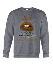 Load image into Gallery viewer, Leah A Mouth She Can't Control Quote Name T-Shirt Sweatshirt