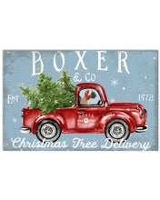 Load image into Gallery viewer, Boxer Dog On Christmas Truck Horizontal Poster Vertical Poster