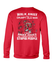 Load image into Gallery viewer, Grumpy Old Man Anger Issue For Stupid People Black T-Shirt Sweatshirt