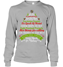 Load image into Gallery viewer, Christmas Tree Eleven Fabric Bundles T-Shirt Unisex Long Sleeve