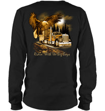 Load image into Gallery viewer, Riding With The Big Boys Nightlife City Black T-Shirt Unisex Long Sleeve