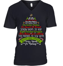 Load image into Gallery viewer, Christmas Tree Eleven Fabric Bundles T-Shirt Guys V-Neck