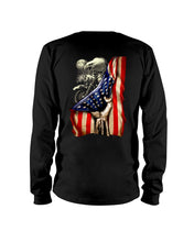 Load image into Gallery viewer, Biker Flag In Vain Gift For Bikers T-Shirt Unisex Long Sleeve