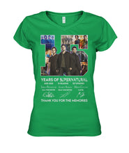 Load image into Gallery viewer, Supernatural 15 Years Anniversary Gift For Fan Black T-Shirt Ladies V-Neck