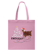 Load image into Gallery viewer, Jolly Cat Christmas Gift For Cat Lovers Basketweave Tote Bag